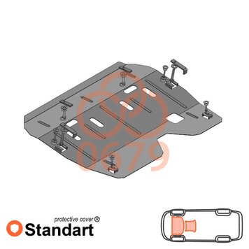 Захист двигуна і КПП для Dacia Sandero 2008-2012 KOLCHUGA Standart 1.0679.00 фото