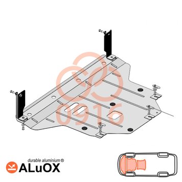 Захист двигуна, КПП і радіатора для Hyundai Kona I 2017-2024 KOLCHUGA ALuOX 3.0916.00 фото