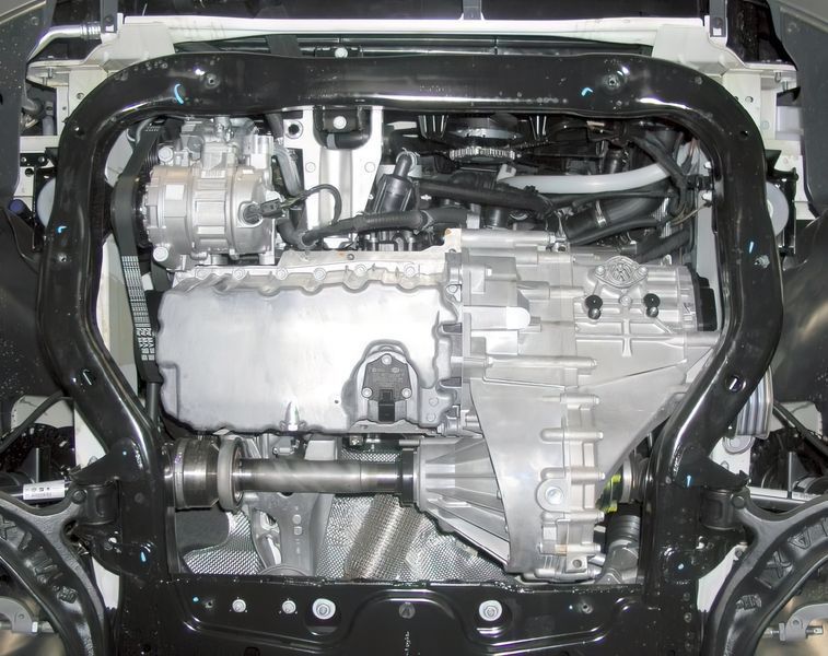 Захист двигуна, КПП, радіатора і кондиціонера для Volkswagen T-6 2009- KOLCHUGA Standart 1.0307.00 фото ##SPECS## Об'єм двигуна: V-всі | Примітка: