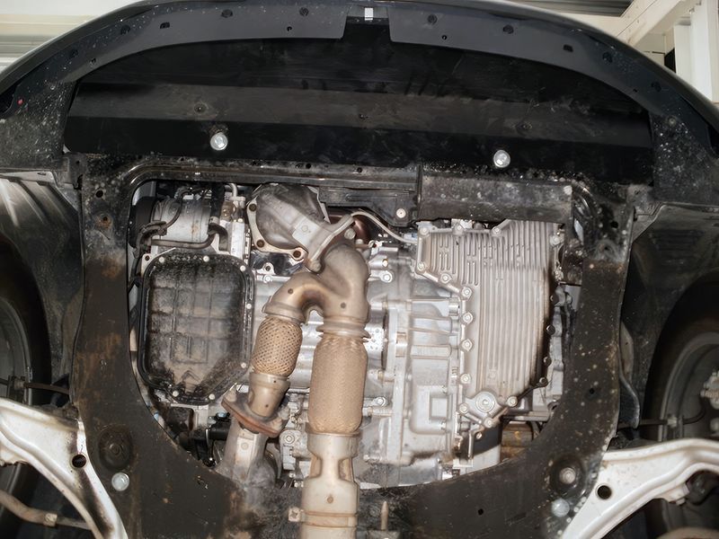 Захист двигуна, КПП і радіатора для Nissan Murano II Z51 2008-2014 KOLCHUGA ZiPoFlex 2.0431.00 фото ##SPECS## Об'єм двигуна: V-3,5 | Примітка: АКПП