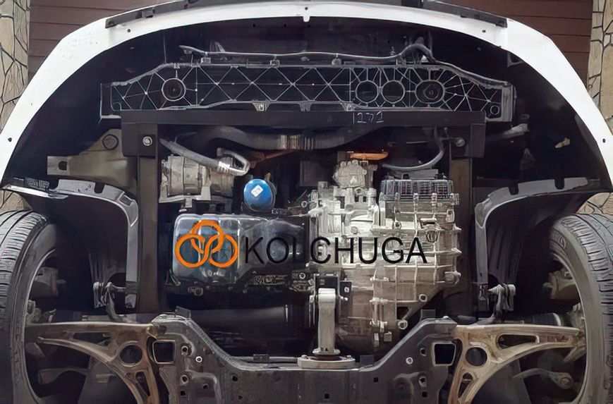 Захист двигуна, КПП і радіатора для Kia K5 2015-2020 KOLCHUGA Standart 1.1272.00 фото ##SPECS## Об'єм двигуна: V-2.0 Hybrid | Примітка: АКПП