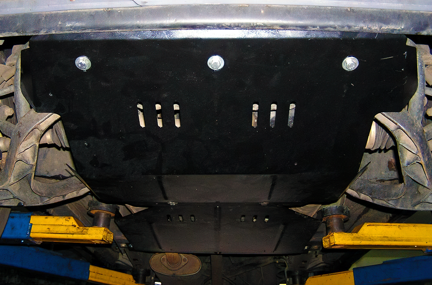 Защита двигателя, КПП, радиатора и редуктора для Jeep Cherokee / Liberty KJ 2001-2008 KOLCHUGA Standart 1.0175.00 фото ##SPECS## Объем двигателя: V-3.7; 2.8 CRD | Примечание: АКПП