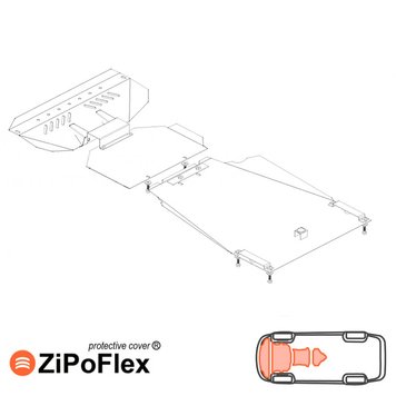Захист двигуна, КПП, радіатора і роздатки для Ssаng Yong Kyron 2005- KOLCHUGA ZiPoFlex 2.0113.00 фото