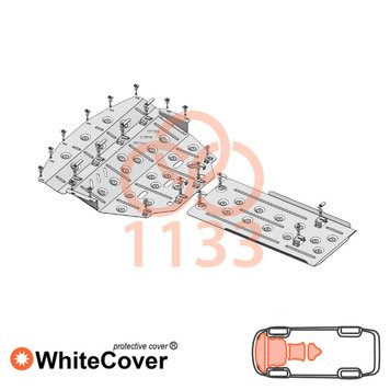 Захист двигуна, КПП, радіатора і роздатки для Infiniti M 37 2010-2014 KOLCHUGA WhiteCover 4.1133.00 фото