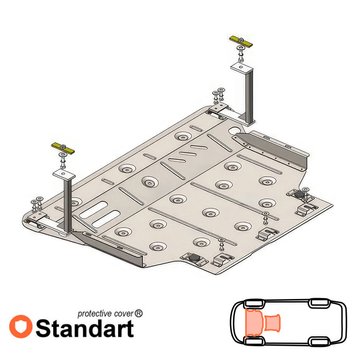 Захист двигуна і КПП для Volkswagen Arteon 2017-2024 KOLCHUGA Standart 1.1333.00 фото