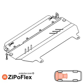 Захист двигуна, КПП і радіатора для Citroen С3 2002-2009-2016 KOLCHUGA ZiPoFlex 2.0022.00 фото
