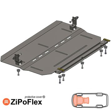Захист двигуна, КПП і радіатора для Peugeot 2008 2013-2019 KOLCHUGA ZiPoFlex 2.0620.00 фото