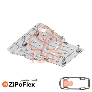 Захист двигуна і КПП для Geely ATLAS PRO 2022- KOLCHUGA ZiPoFlex 2.1207.00 фото