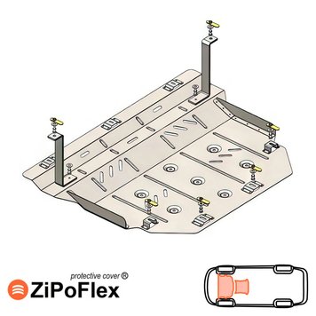 Захист двигуна і КПП для Chery Jetour X70 Plus 2022- KOLCHUGA ZiPoFlex 2.1324.00 фото