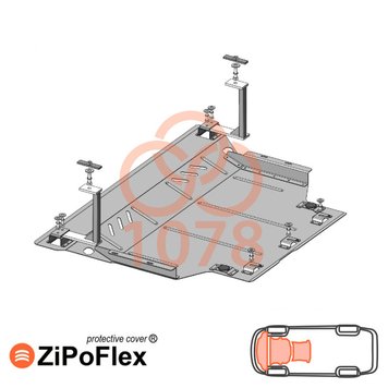 Захист двигуна, КПП і радіатора для Skoda Octavia IV A8 2020- KOLCHUGA ZiPoFlex 2.1078.00 фото