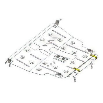 Захист двигуна і КПП для Toyota Avensis II 2003-2009 KOLCHUGA WhiteCover 4.1047.00 фото ##SPECS## Об'єм двигуна: V-всі | Примітка: