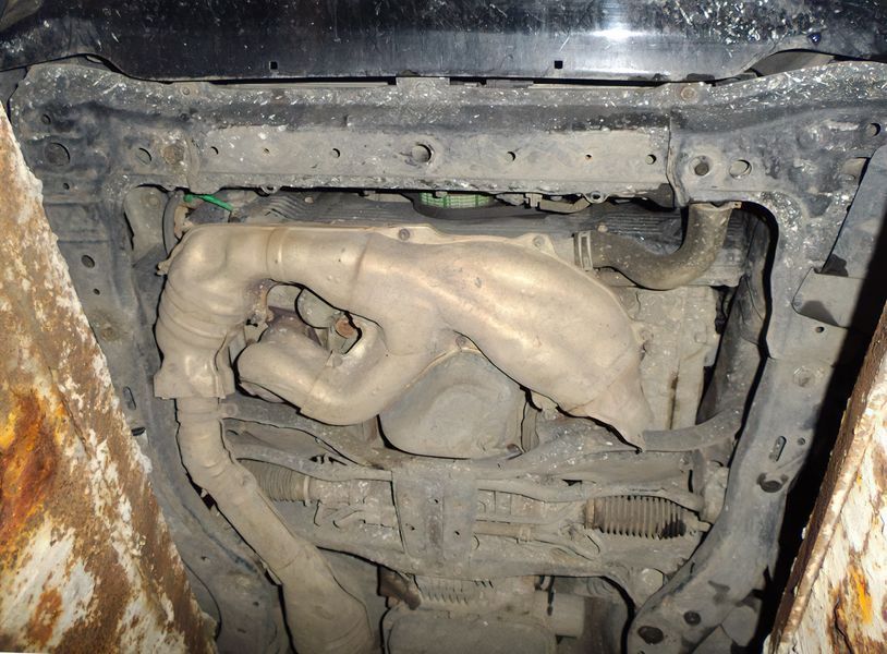 Захист двигуна і радіатора для Subaru Forester 2 SG 2002-2008 KOLCHUGA WhiteCover 4.0519.00 фото ##SPECS## Об'єм двигуна: V-всі | Примітка: