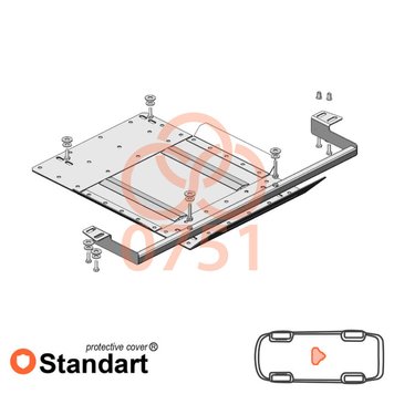 Захист роздатки для Mitsubishi L200 2015-2019 KOLCHUGA Standart 1.0751.00 фото