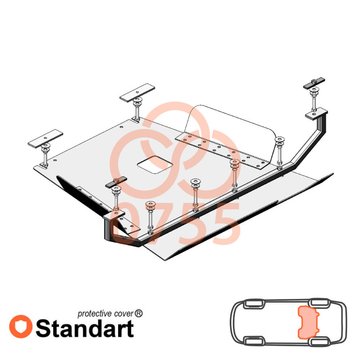 Захист паливного фільтра і лямбда зонда для Opel Vivaro 2014-2019 KOLCHUGA Standart 1.0755.00 фото