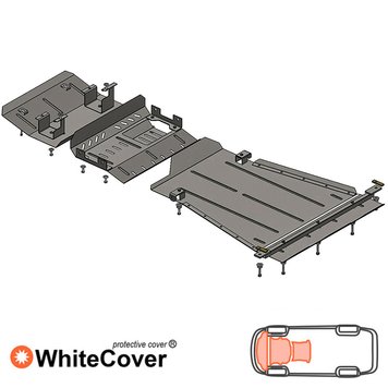 Захист двигуна, КПП, радіатора і рульової тяги переднього мосту для Suzuki Jimny JB 2012-2018 KOLCHUGA WhiteCover 4.0606.00 фото