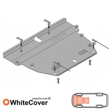 Захист двигуна, КПП і радіатора для Hyundai Grandeur 2005-2011 KOLCHUGA WhiteCover 4.0048.00 фото