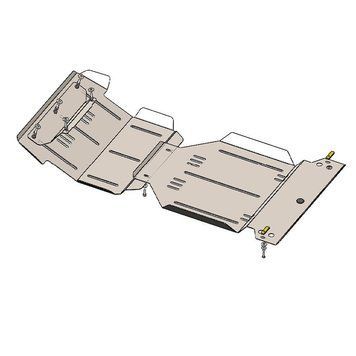 Защита двигателя, КПП, радиатора и редуктора для Jeep Cherokee / Liberty KJ 2001-2008 KOLCHUGA WhiteCover 4.0175.00 фото ##SPECS## Объем двигателя: V-3.7; 2.8 CRD | Примечание: АКПП