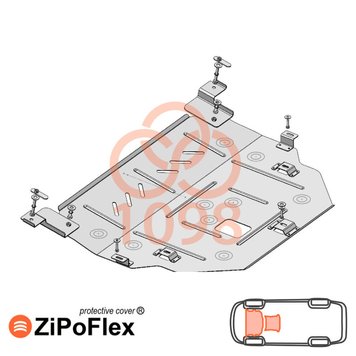 Захист двигуна і КПП для Peugeot 2008 2020- KOLCHUGA ZiPoFlex 2.1098.00 фото
