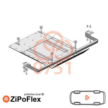 Захист роздатки для Mitsubishi L200 2015-2019 KOLCHUGA ZiPoFlex 2.0751.00 фото