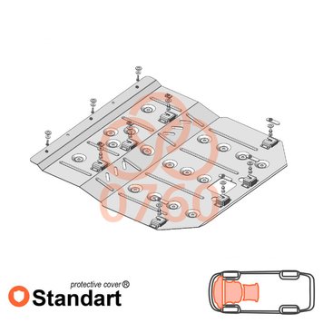 Захист двигуна, КПП і радіатора для Mini Cooper F55 / F56 / F57 2014- KOLCHUGA Standart 1.0760.00 фото