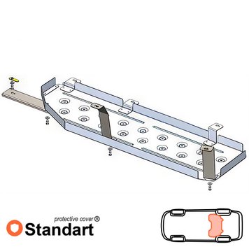 Захист паливного баку для Toyota Land Cruiser 300 2021- KOLCHUGA Standart 1.1213.00 фото