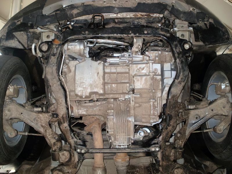 Защита двигателя, КПП и частично раздатки для Chevrolet Captiva 2011- KOLCHUGA Standart 1.0354.00 фото ##SPECS## Объем двигателя: V-2,4 | Примечание: