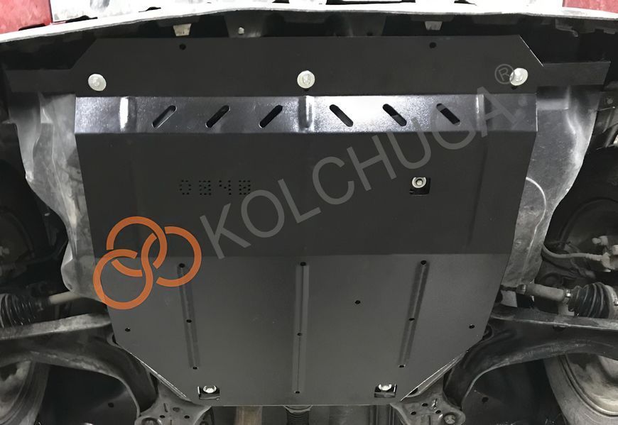 Захист двигуна і КПП для Ford Escape 2007-2012 KOLCHUGA ZiPoFlex 2.0848.00 фото ##SPECS## Об'єм двигуна: V-3.0i Duratec; 2.5i; 2.5 hybrid | Примітка: АКПП / 4х4 / окрім Ecoflex / стає на FLEX-Fuel